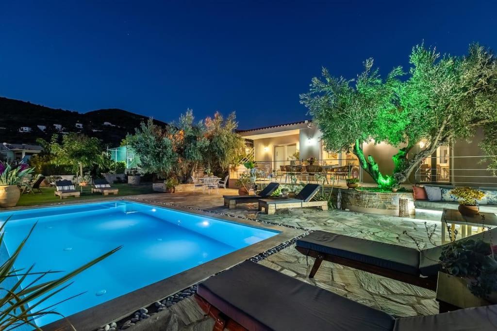 Skopelos Blue Heaven Pool Villa In Olive Grove Luaran gambar